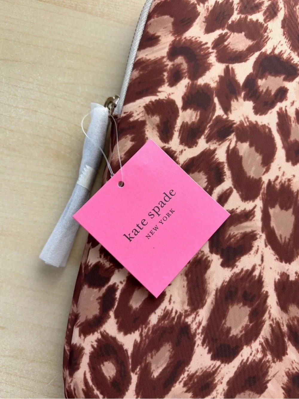 NWT Kate Spade Brown Leopard Print Tech Sleeve
